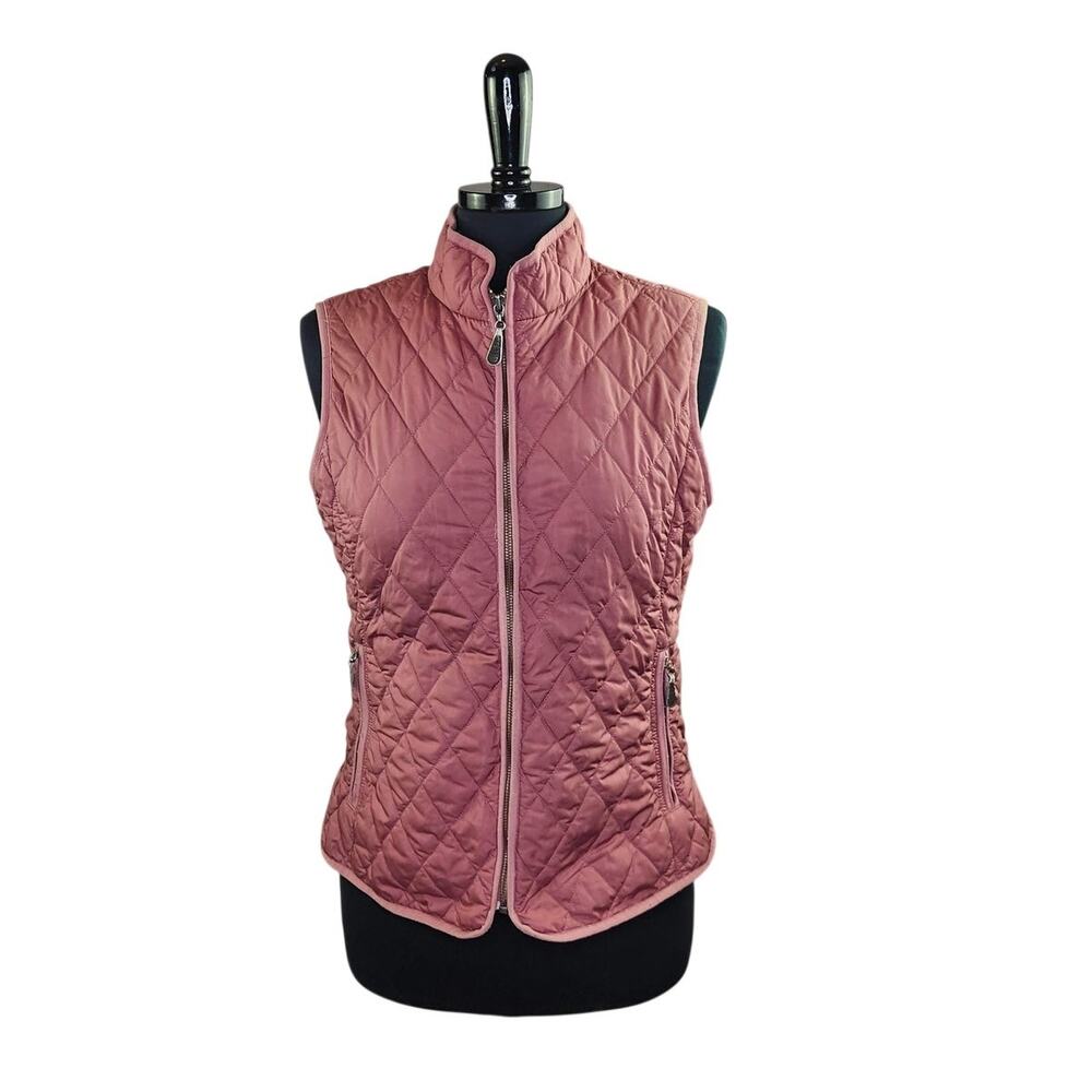 Eddie Bauer Quilted Vest Dusty Rose Puffer Vest Outdoors Chore Active